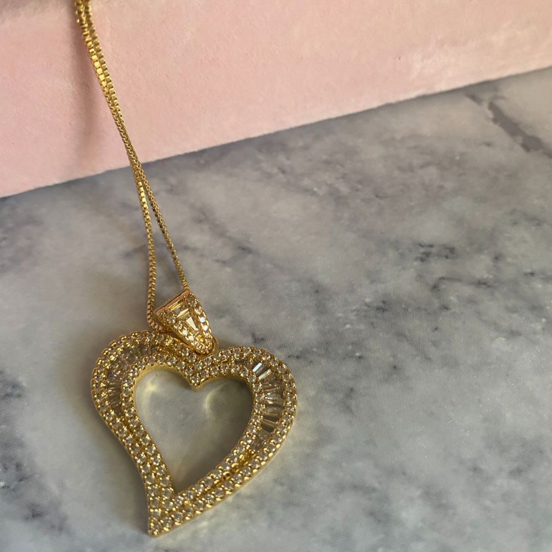 Iced out heart pendant | The Urban Glam Shop